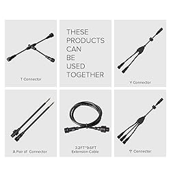 BTF-LIGHTING 3 Pin Electrical Connector 18AWG IP65