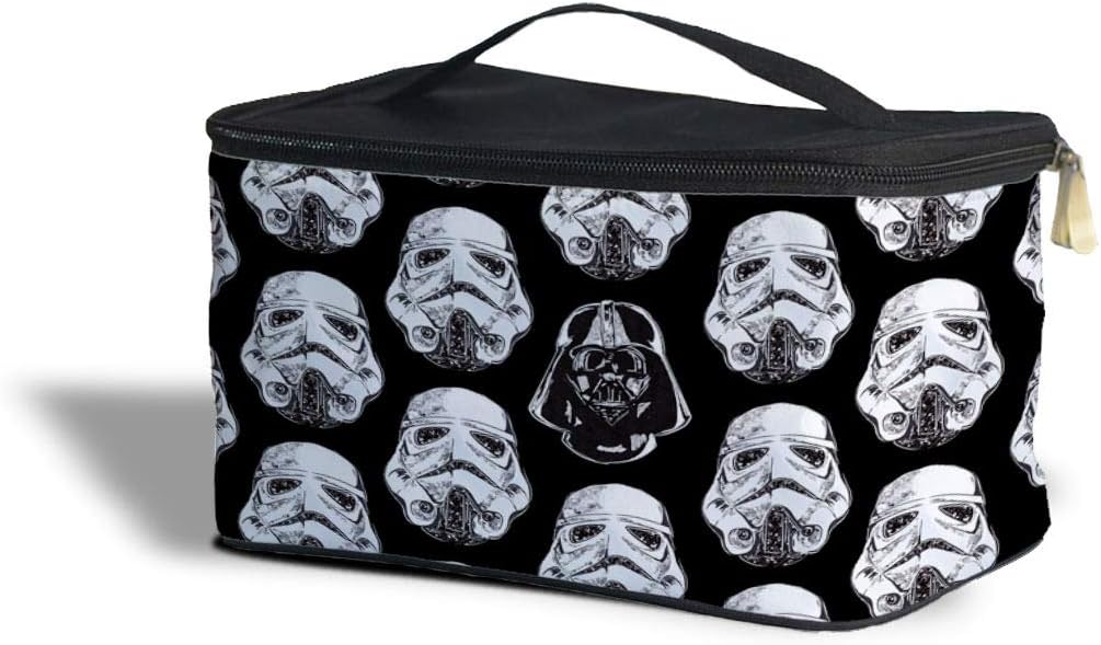 Rainbow Rules Vader & Storm Trooper Helmets Star Wars Inspired Cosmetics Storage Case - One Size Cosmetics Storage Case - Makeup Zipped Travel Bag