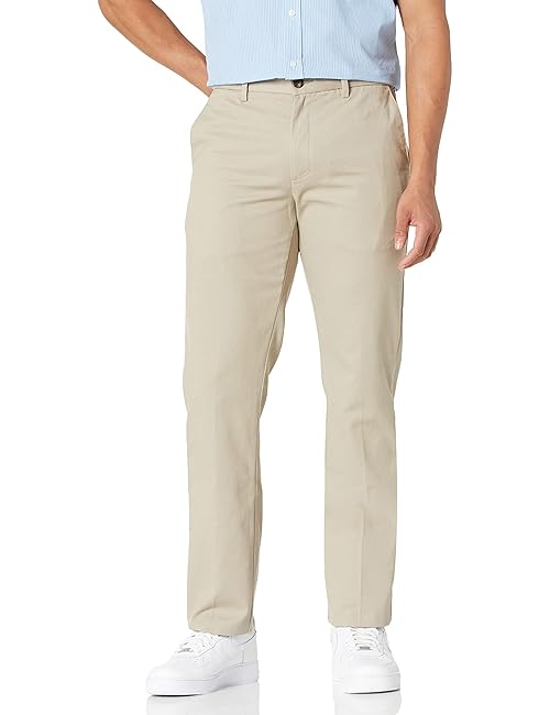 Amazon Essentials Men's Slim-Fit Wrinkle-Resistant Flat-Front Chino Pant, Khaki Beige, 34W x 30L