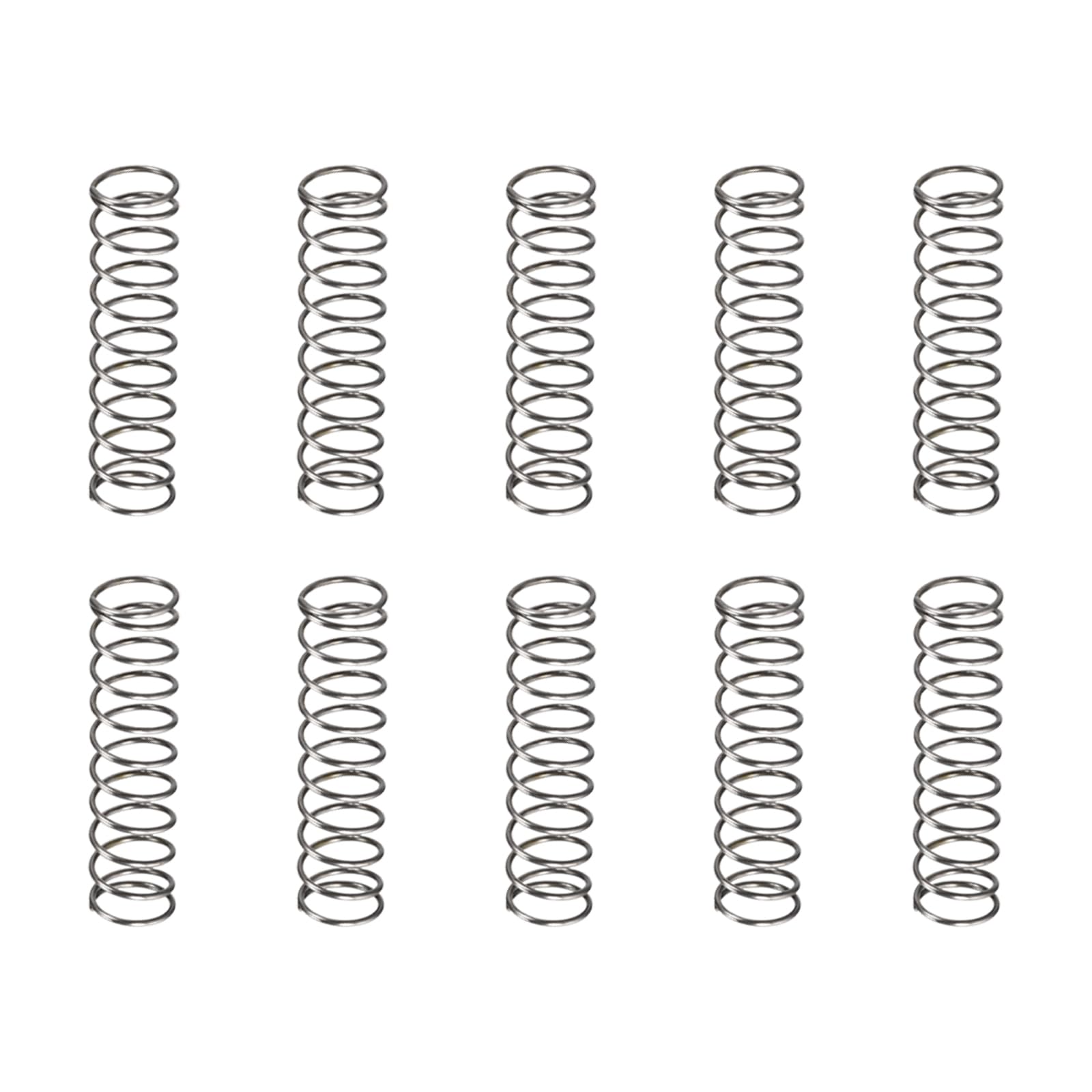 DTGN 0.8x10x40mm(DxODxL) Compression Spring - 10Pack - Good for Machinery - Spring Steel Extension Spring - Gray