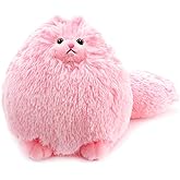 Winsterch Cute Pink Cat Stuffed Animals Plush Toy,Kids Plushies Cat Teddy Soft Toy Birthday for Girls,Stuffed Cat Plush Animals
