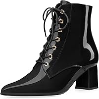 TinaCus Botas De Tobillo De Piel Para Mujer Hechas A Mano Con