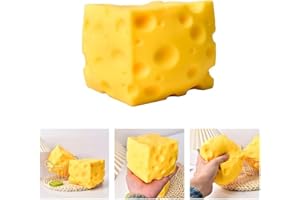 Big Cheese Squishy, Giant Squishy Cheese Block, Jumbo Squeeze Cheeses, Yellow Rebounding SquishyCheesess, Soft Novelty Toy fo
