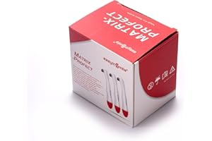 SMILEHEVEN Orthodontic Dental Matrix-Profect Bands Dental Sectional Matrix System Yellow/Red/Blue/Green (50PCS-Red-Curved-4.5mm)