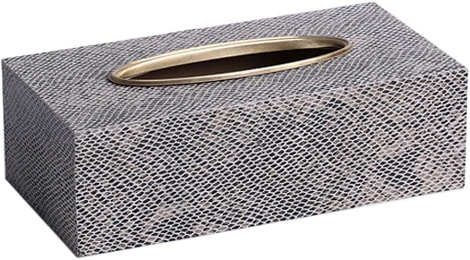 UCYG PU Leather Tissue Box Holder Bathroom Toilet Paper Towel Holder Toilet Paper Box Roll Tray Waterproof Tray Shelf Wall Mount,22.511.57cm (Color : Gray)