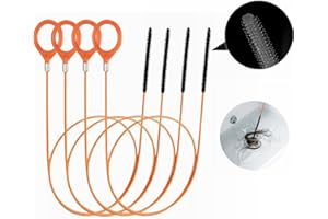 Cuzlarmul 35 Inch Drain Snake Hair Clog Remover Tool, Long Flexible Anti-Break Steel Plumbing Snake, for Bathroom Sink, Shower, Tub, Pipe Drain (4 Pack)