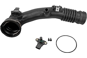 GLEDEWEN 13717609811 Air Intake Hose Pipe Turbo Charger with Sensor Compatible with BMW 535i 640i 740i X5 X6 ActiveHybrid 5 ActiveHybrid 7 Air Intake Hose