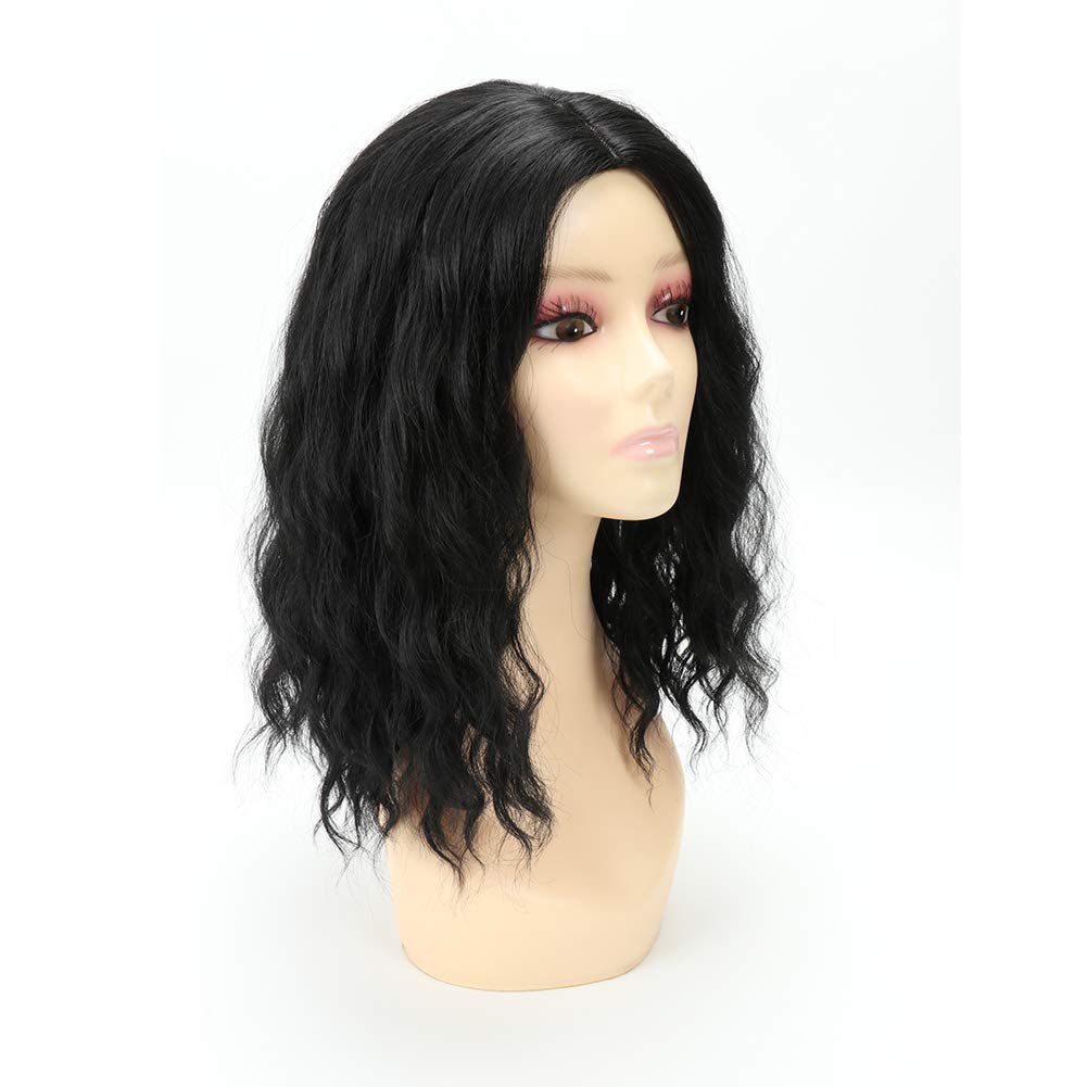 Amazon Com Mxxwig Loose Curly Wigs For Women Natural Black Wigs
