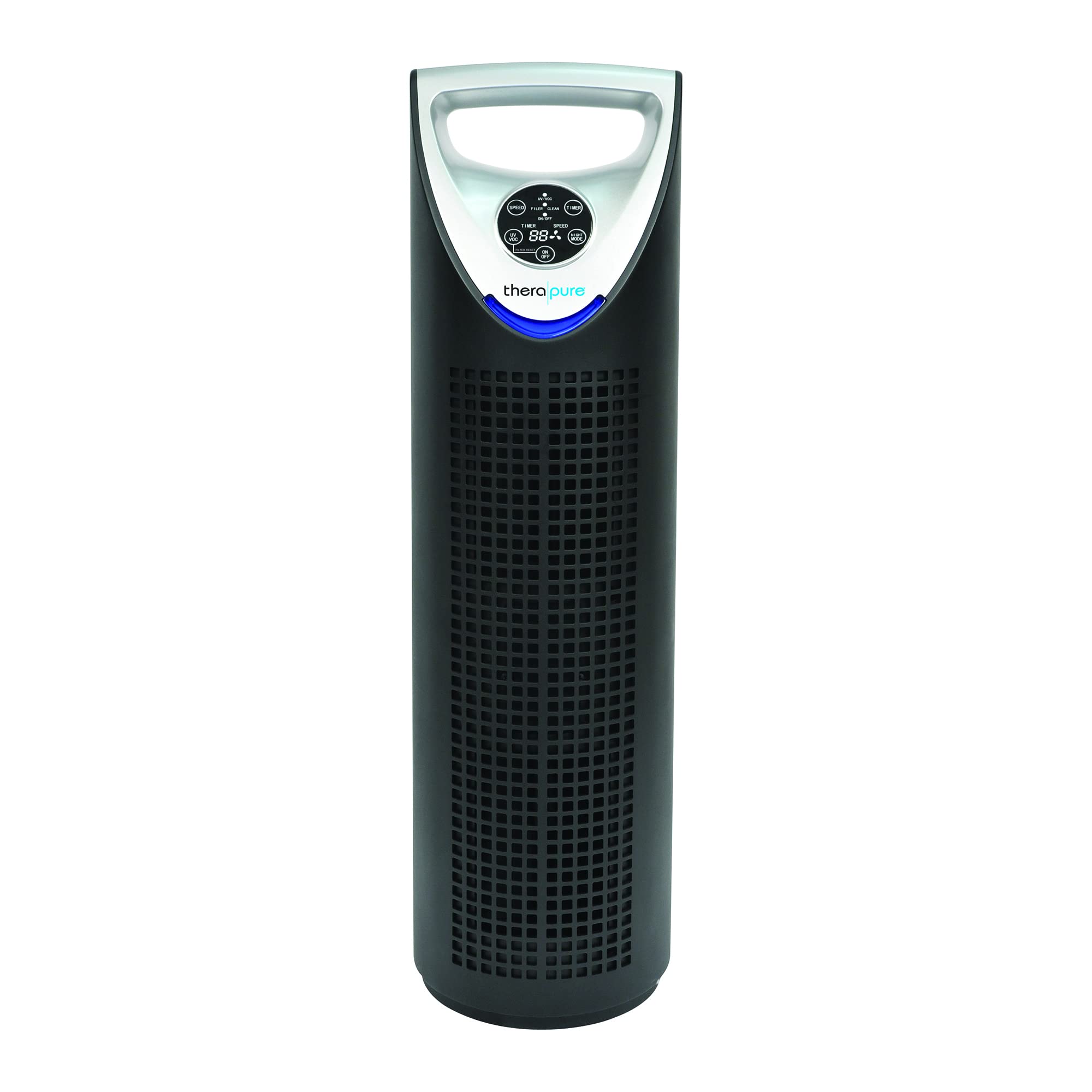 ENVION Therapure 120 Volt Medium to Large Room Air Filter HEPA Air Purifier with 3 Fan Speeds, LED Display, and 24 Hour Timer, Black