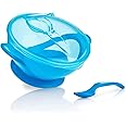 Nuby Easy Go Suction Bowl with Lid and Snap-in Spoon, Colors May Vary