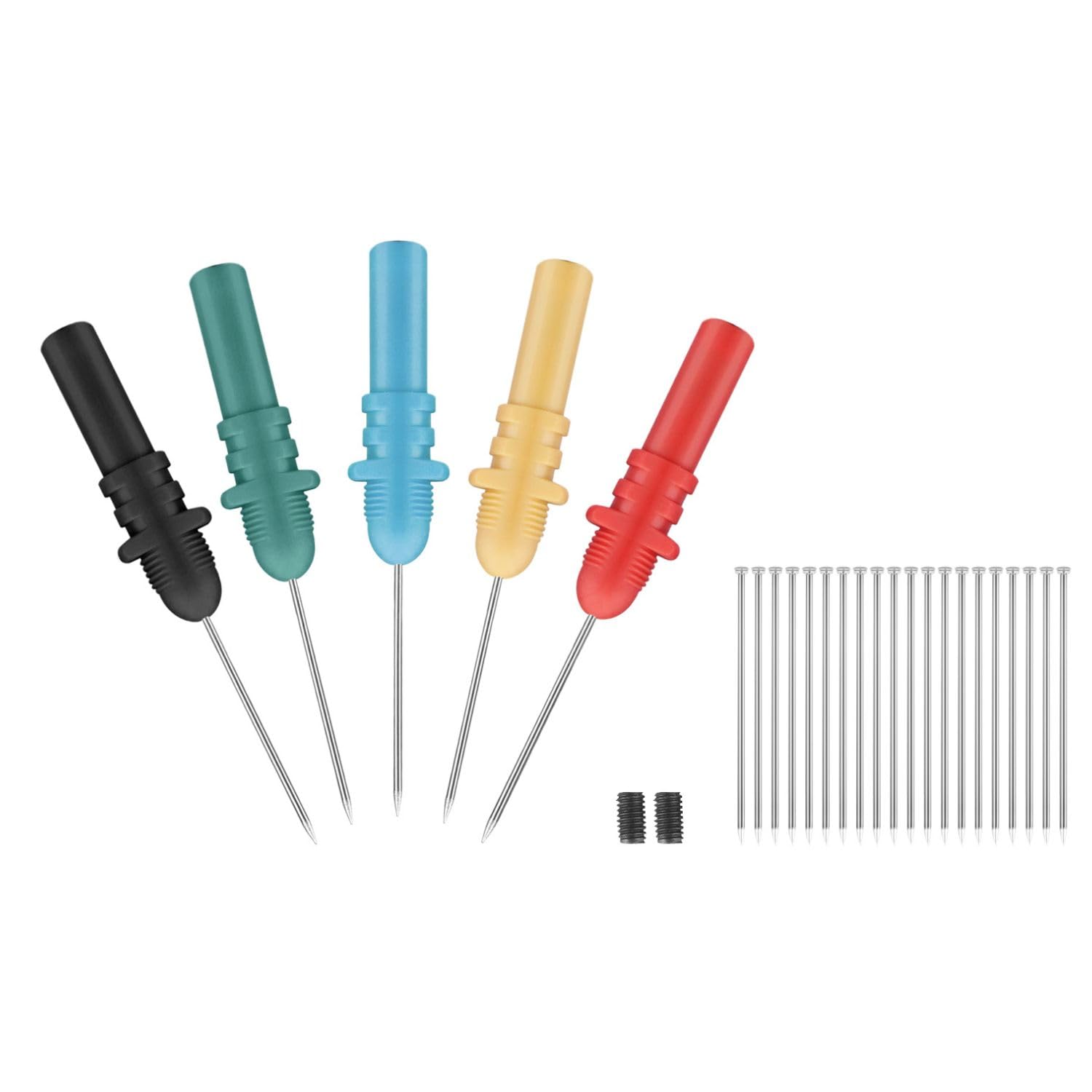 Hantek Probe Kit HT307 - Back Probe Pins Set - Oscilloscope Probes for Automotive Diagnostic Test Accessories Repair Tools Back Pinning Probes (Set of 5, Assorted Colors)