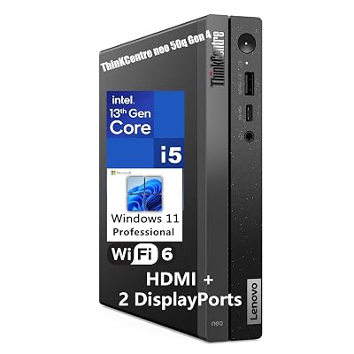 Lenovo ThinKCentre neo 50q Gen 4 Tiny 1L Business Mini Desktop Computer, 13th Gen Intel 8-Core i5-13420H (Beat i7-1355U), 16GB DDR4 RAM, 1TB PCIe SSD, WiFi 6, 2 DisplayPorts, Win 11 Pro, Vent-Hear