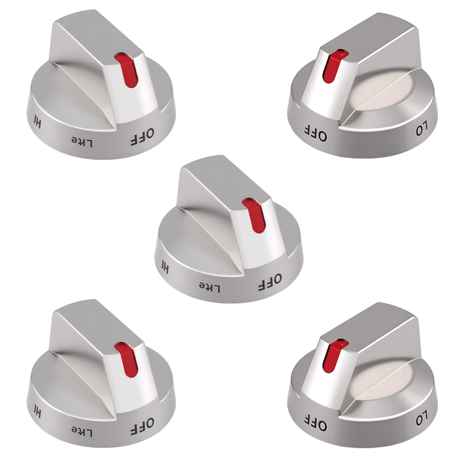 Photo 1 of ?5-Pack? Upgraded DG64-00473A Burner Control Dial Knob Range Oven Replacement Compatible with Samsung Gas Range/Oven/Stove,Sturdy Stainless Steel Reinforcement Ring.