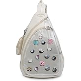 CHERRY SAUCE Oxford Ita Bag Kawaii Pin Display Chest Pack Single Shoulder Bag Sport Backpack Hiking Daypack