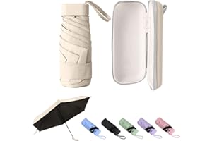 GUARAY Umbrella Small Mini Umbrella, Lightweight Folding Compact Travel Umbrella Portable Parasol for Backpack Purse - Sun & Rain Pocket UV Umbrellas for Kids Girls Boys Women