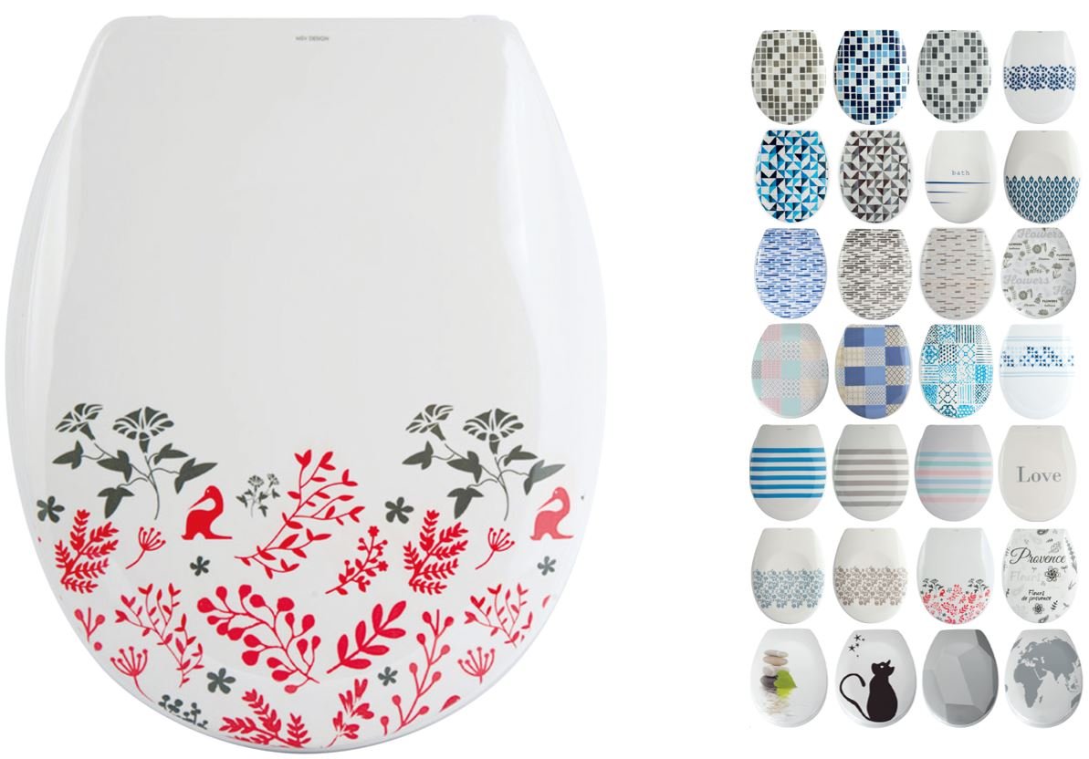 MSV WC Toilet Seat, Multicolour, 45.5 x 37 x 5 cm, Pack of 30