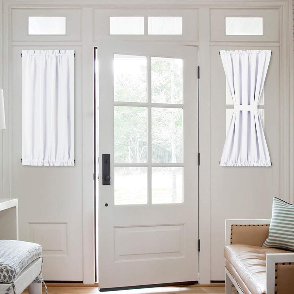 Amazon Com Nicetown Pure White Curtain Panels For Door 50