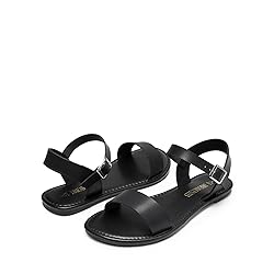DREAM PAIRS Women's Ankle Strap Flat Sandals Open