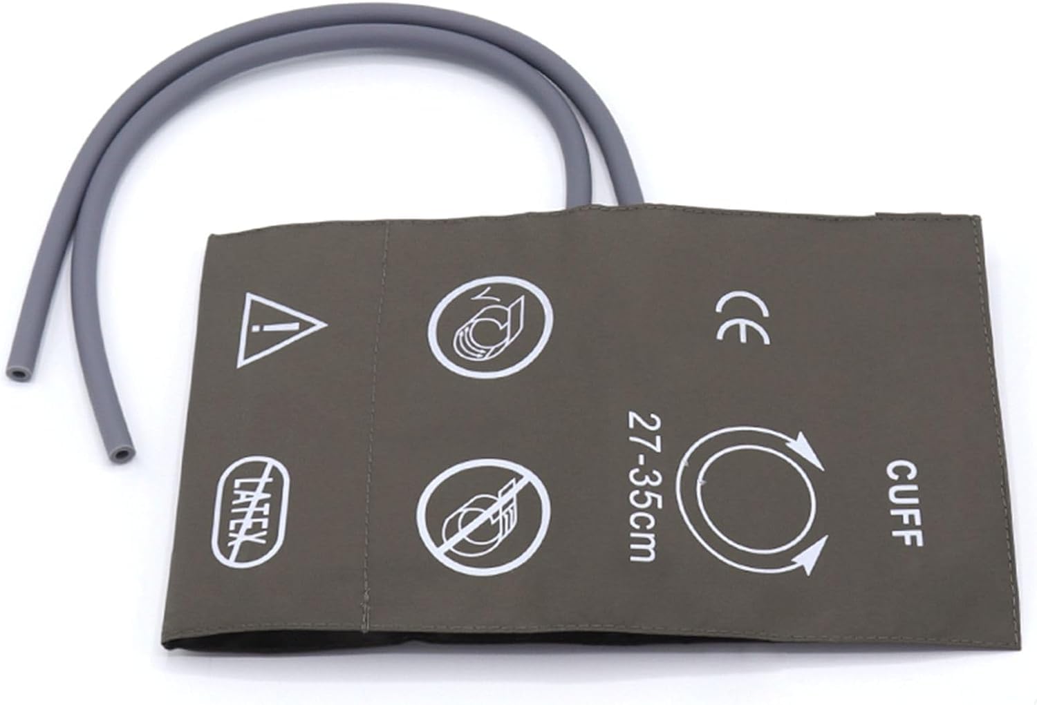 Universal NIBP Cuff, 27-35 cm Dual Tubes Reusable PU Brown Replacement Blood Pressure Cuff, No BP Connector