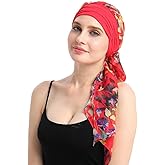 Chemo Headwear Turbans for Women Long Hair Head Scarf Headwraps Cancer Hats