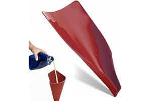 Flexible Oil Drain Funnel Reusable Bendable Guide Plate Foldable Draining Tool for Car Motorcycle Truck 14.6x6.7 Inch Heat Re