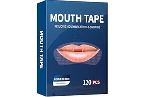 GENERIC Mouth Tape for Sleeping (120 Pack) - Premium Transparent Sleep Strips - Pain Free Removal, Hypoallergenic, Latex Free & Gentle On Skin - Skin Friendly Adhesive Easy Tear Dispenser Cotton Tape