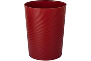 UUJOLY Plastic Small Trash Can Wastebasket, Garbage Container Basket for Bathrooms, Laundry Room, Kitchens, Offices, Kids Rooms, Dorms, (Red, 1.8 Gallon)