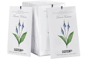 MYARO 12 Packs Lemon Verbena Scented Sachets for Drawer and Closet, Long-Lasting Sachets Bags Air Freshener, Fresh Scents Potpourri Bags Home Fragrance for Lover