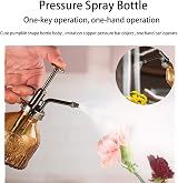 ZIUHEOA Plant Mister Glass Sprayer 200ml 6.4in Brown Retro Nozzle Leak Proof view 6