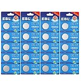 EBL CR2032 DL2032 ECR2032 Watch Electronic 3V Lithium Coin Cell Battery 20 Pack