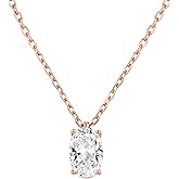 PAVOI 14K Gold Plated Cubic Zirconia Diamond Pendant Necklace for Women | Adjustable Slider