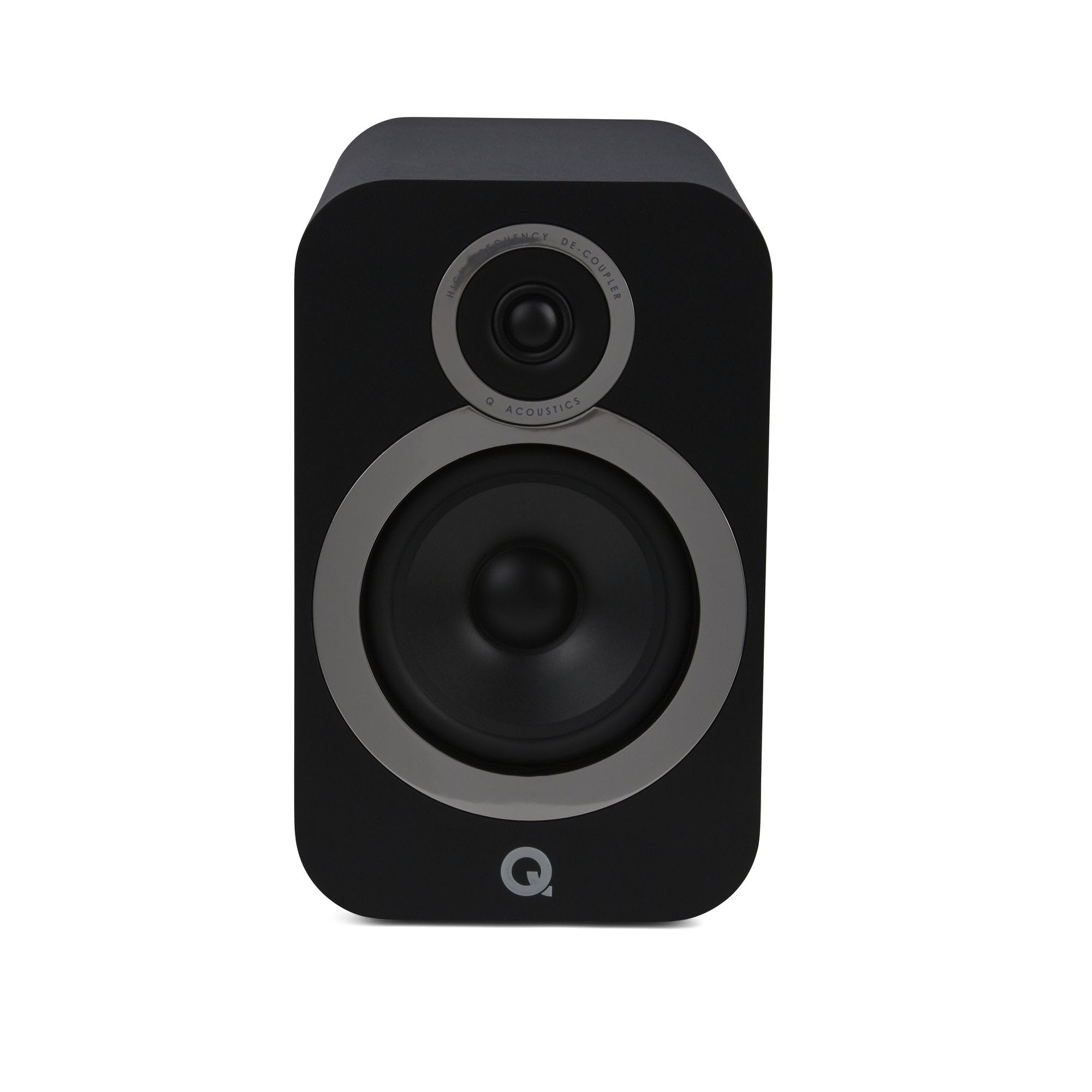 Q ACOUSTICS 3030i Bookshelf Speakers Pair Carbon Black - Featuring 2-way Reflex Enclosure Type, 165mm (6.5") Bass Driver, and 22mm (0.9") Tweeter - Stereo Speakers Hifi/Passive Speakers