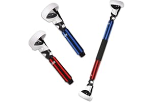 OOAVR VR Game Handle Extension Grips for Oculus Quest 2 Controller,2 in 1 Multipurpose Long Arm/Dual Grip Accessories for Playing BeatSaber,Gorilla Tag and VR Game