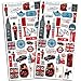 Toga Destination London 60 Stickers, Paper, Red/Blue/Black, 15 x 32.5 x 0.2 cm