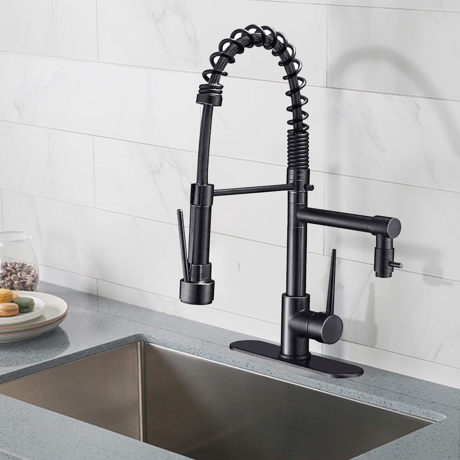 SUGU Wasserhahn Küche Ausziehbar Mischbatterien Für Küche Hochdruck