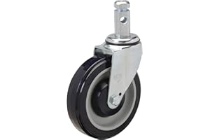 SES CASTERS STANLEY E. SMITH COMPANY 5" Swivel Caster for Bun and Sheet Pan Racks with Heavy Duty Polyurethane Wheels
