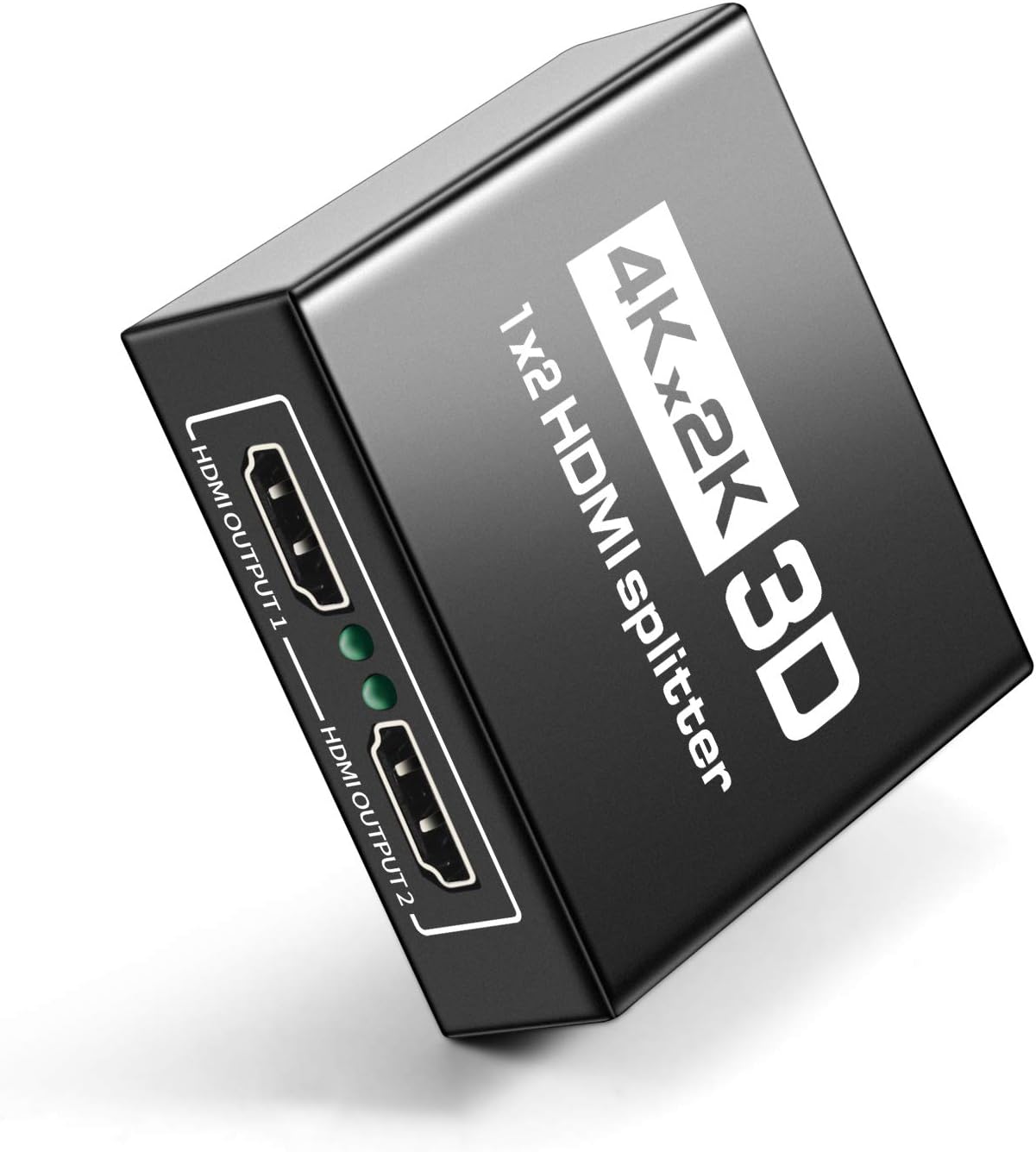 [Upgraded Version] Enlody 1x2 HDMI Splitter 1 in 2 Out, Support 4K 30Hz HDCP1.4 HDR10 FullHD 1080P 4K 3D for Duplicate/ Mirror Dual Monitors - 1 Input to 2 Outputs