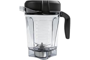 64oz Low-Profile Blender Pitcher Container, Compatible with Vitamix 5200 750 7500 6300 VM0102 VM0103 VM0197 E310 Classic/Explorian/Commercial Series, BPA-Free, Replacement Jar Cup - 1
