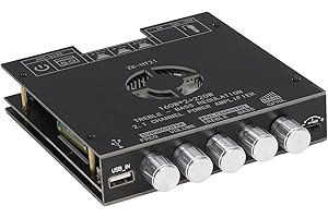 GLOGLOW ZK HT21 Power Amplifier, Aluminium Compact Design, 100W 2.1 Channel, Good for Music Lovers