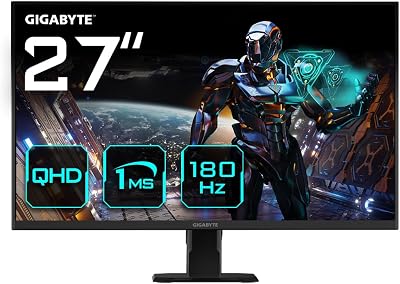 Gigabyte GS27QA 27 Inch QHD Gaming Monitor 180Hz 1ms FreeSync HDR Ready
