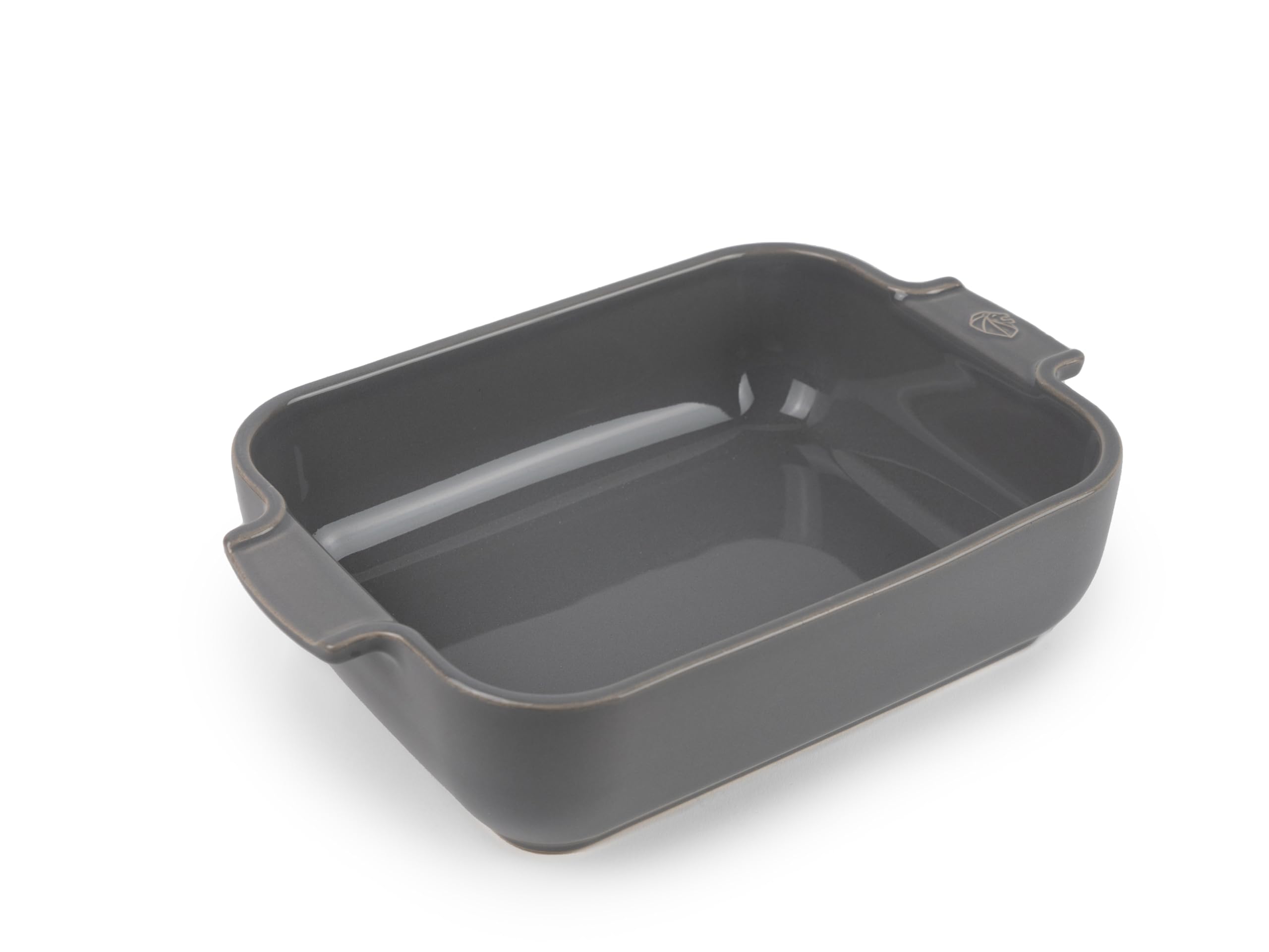 PEUGEOT - Rectangular Ceramic Baking Dish - 25 cm (including handles) x 15.5 cm x 5.5 cm - Capacity: 1.4 L - 2-3 Servings - 10 Year Guarantee - Made In France - Light Grey Colour