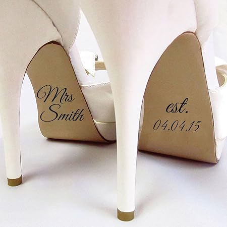 personalised wedding pumps