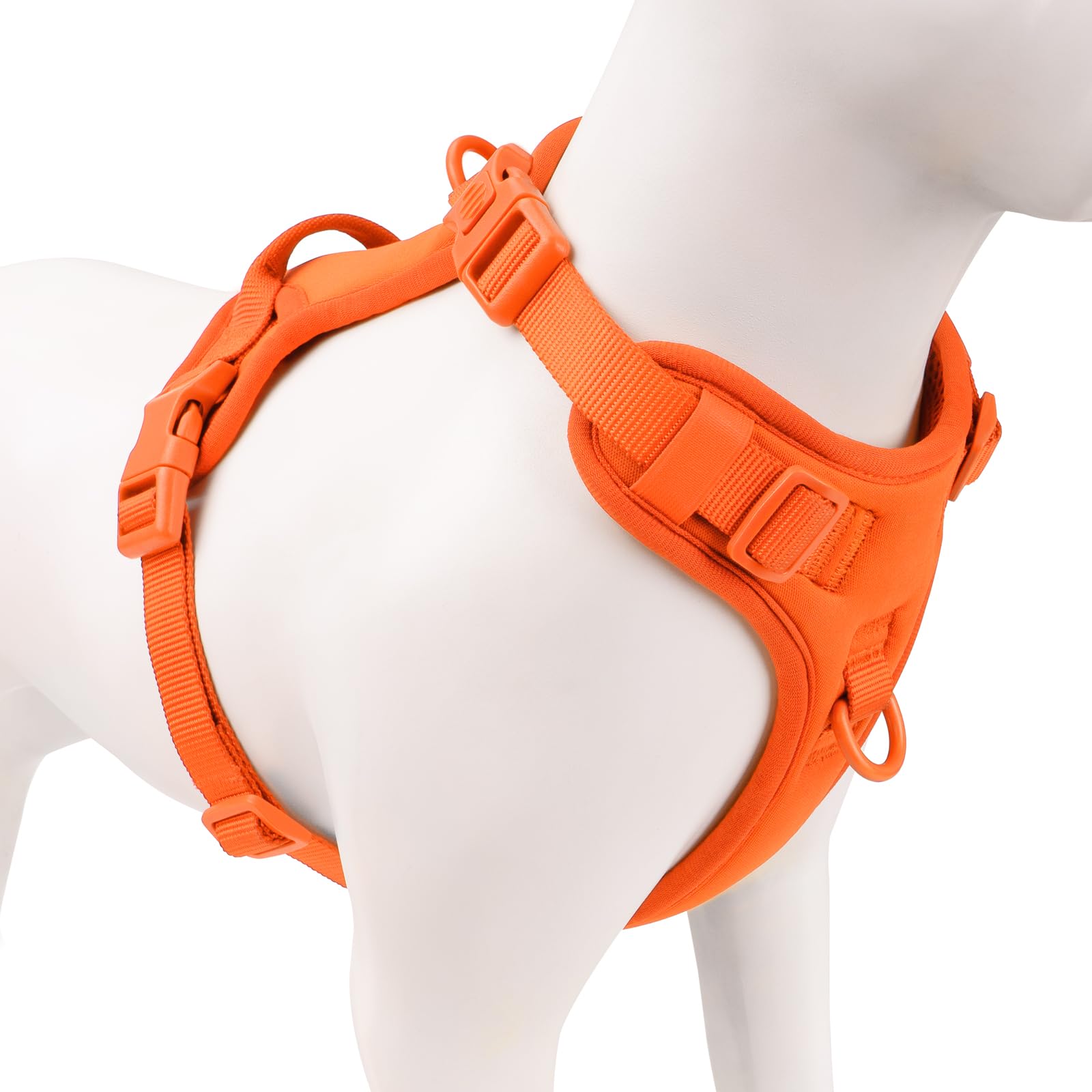 Photo 1 of Sunraymascota No Pull Dog Harness, Puppy Vest with Front Clip for Small Medium Large Sized Dog(Orange,XL)
