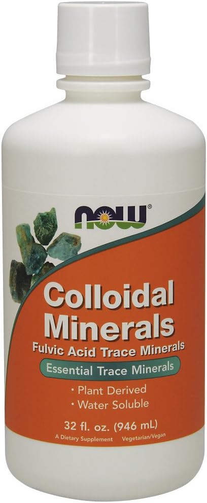 NOW Supplements, Colloidal Minerals Liquid, Plant Derived, 32-Ounce: Health & Personal Care