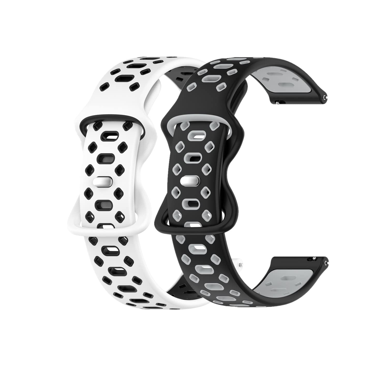 Huwokxix 22mm Watch Strap compatible with Fossil Gen 5 Carlyle,Adjustable Silicone Sports Wristband Replacement Band for Garmin Vivoactive 4