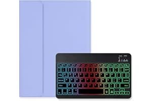 Backlit Keyboard Case for Galaxy Tab S10 Lite/ S10 FE/ S9 FE 10.9", Tab S9/S8/S7 11" Case with RGB Colorful Rainbow Backlight