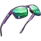 DUCO Polarized Sunglasses for Men and Women Retro Square UV400 Protection Lightweight Frame Driving Sun Glasses DC6288