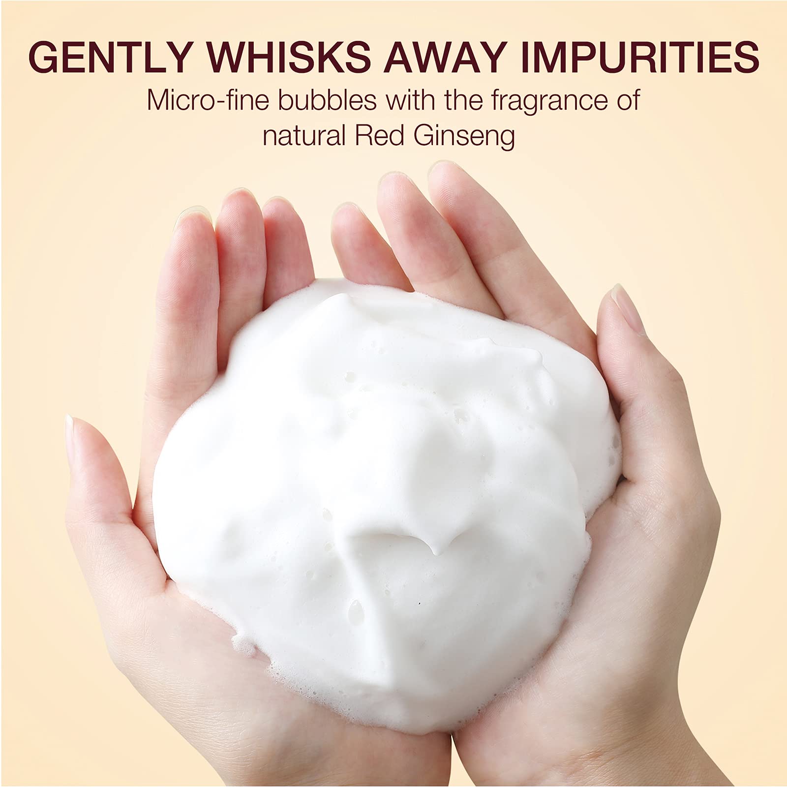 Donginbi Red Ginseng Moisture & Pure Cleansing Foam, Hydrating Face Wash with Red Ginseng Extract, Non-Irritating, Lightweight & Creamy Daily Face Cleanser by Korea Ginseng Corp - 5.07 Oz