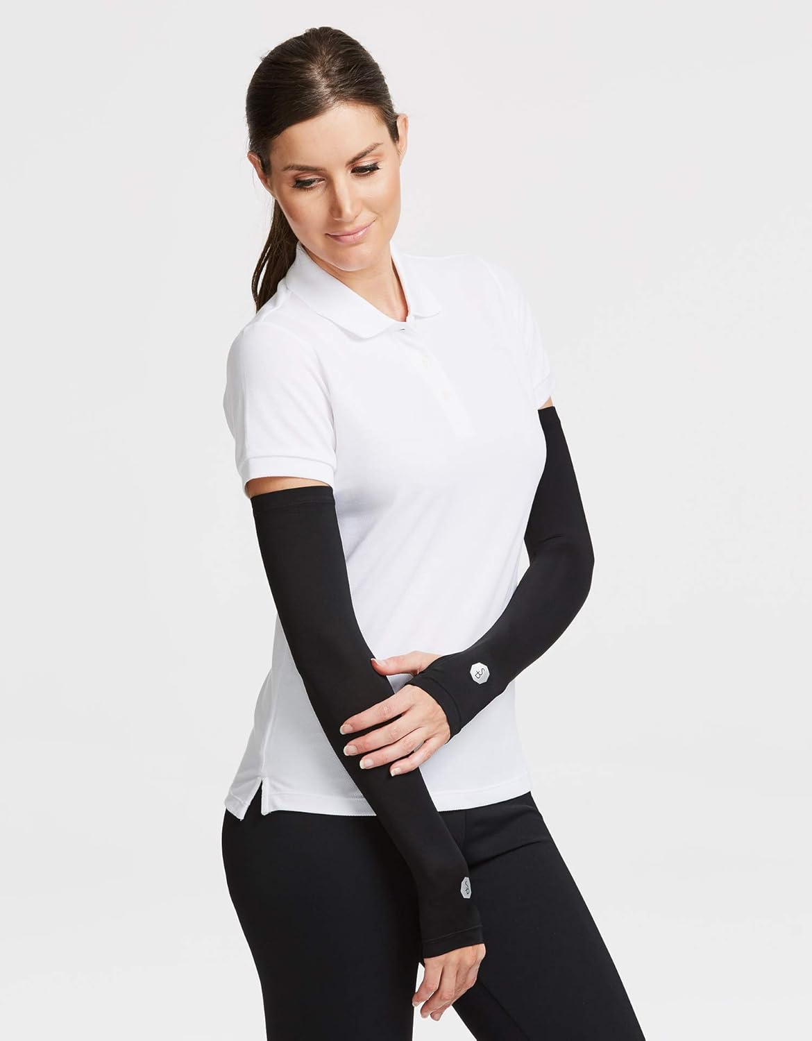 Solbari UPF50+ Sun Protective Cooling Arm Sleeves With Thumbholes at  Women’s Clothing store