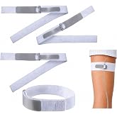Nuanchu 4 Pcs Foley Catheter Holder Straps Urinary Leg Stabilization, Gray | Legband Device Supplies, Suprapubic Foley Catheter Leg Bag Tube, Anti Slip Silicone Grip, Elastic Anti Irritation Band Strap